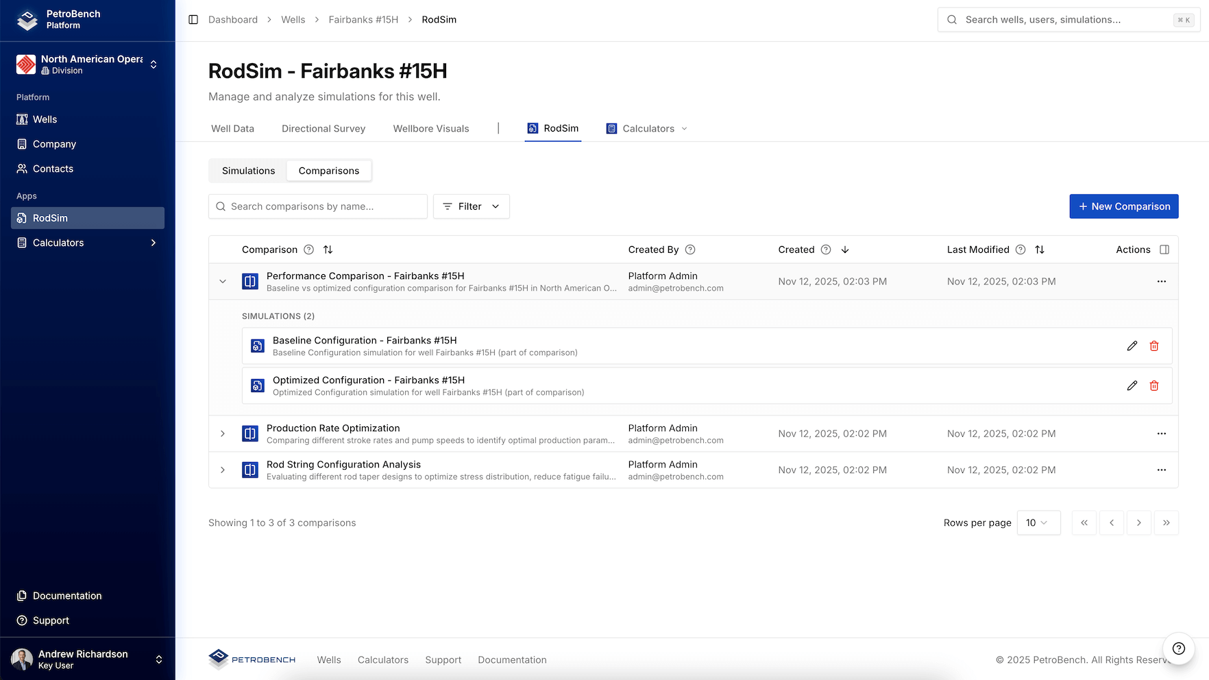 Versioned Scenario History Interface